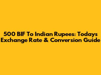 500 BIF To Indian Rupees: Today's Exchange Rate & Conversion Guide