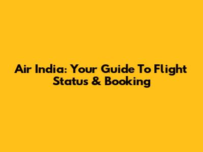 Air India: Your Guide To Flight Status & Booking