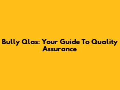 Bully Qlas: Your Guide To Quality Assurance