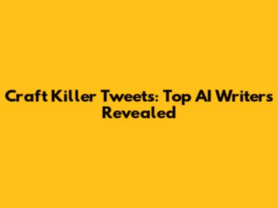 Craft Killer Tweets: Top AI Writers Revealed