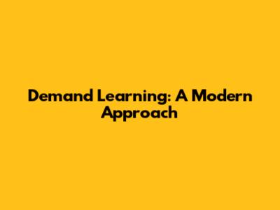 Demand Learning: A Modern Approach
