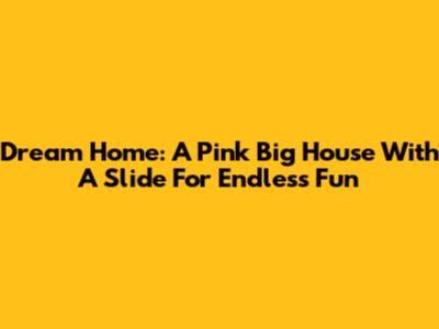 Dream Home: A Pink Big House With A Slide For Endless Fun
