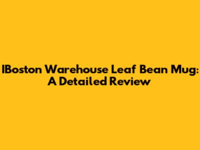 IBoston Warehouse Leaf Bean Mug: A Detailed Review