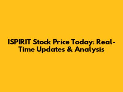 ISPIRIT Stock Price Today: Real-Time Updates & Analysis