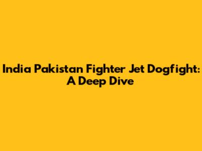 India Pakistan Fighter Jet Dogfight: A Deep Dive