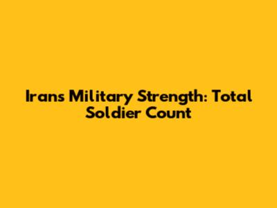 Iran's Military Strength: Total Soldier Count