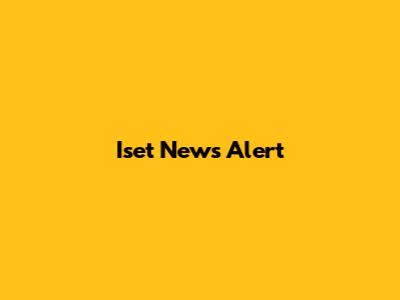 Iset News Alert