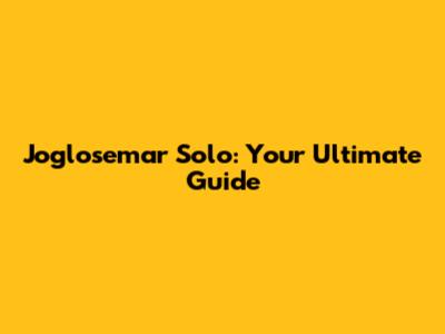 Joglosemar Solo: Your Ultimate Guide