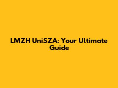 LMZH UniSZA: Your Ultimate Guide