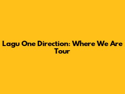 Lagu One Direction: Where We Are Tour