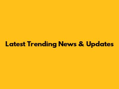 Latest Trending News & Updates