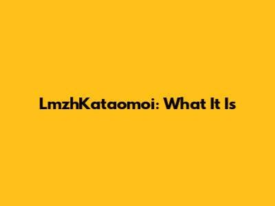 LmzhKataomoi: What It Is