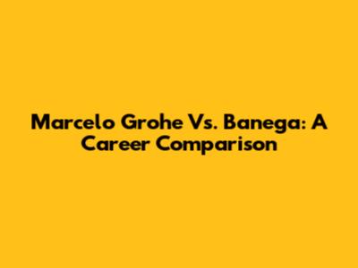 Marcelo Grohe Vs. Banega: A Career Comparison