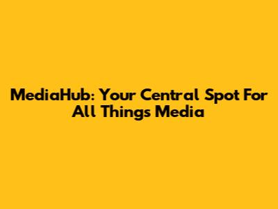 MediaHub: Your Central Spot For All Things Media