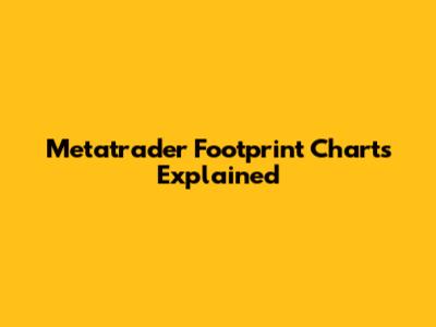 Metatrader Footprint Charts Explained