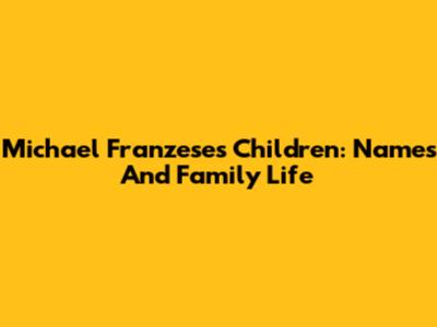 Michael Franzese's Children: Names And Family Life