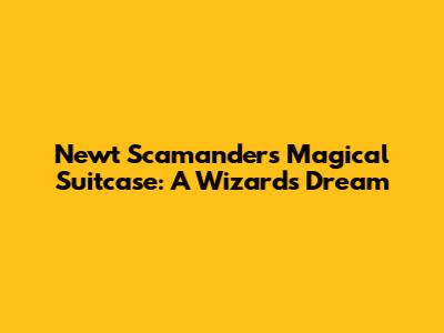 Newt Scamander's Magical Suitcase: A Wizard's Dream