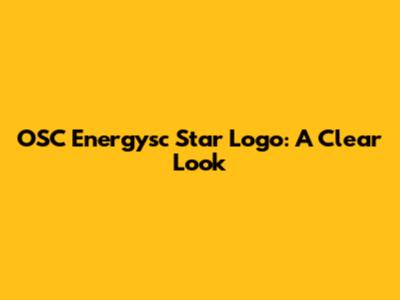 OSC Energysc Star Logo: A Clear Look