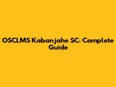 OSCLMS Kabanjahe SC: Complete Guide