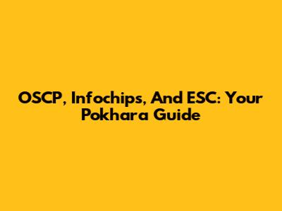 OSCP, Infochips, And ESC: Your Pokhara Guide
