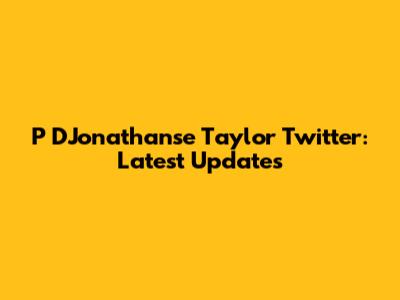 P DJonathanse Taylor Twitter: Latest Updates
