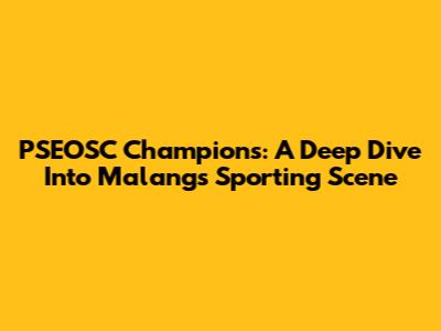 PSEOSC Champions: A Deep Dive Into Malang's Sporting Scene