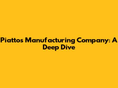 Piattos Manufacturing Company: A Deep Dive