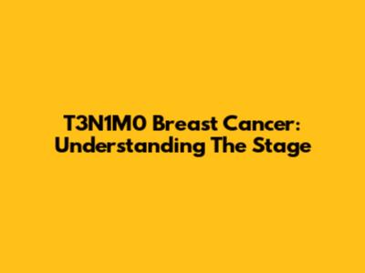 T3N1M0 Breast Cancer: Understanding The Stage