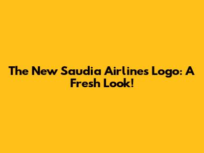 The New Saudia Airlines Logo: A Fresh Look!