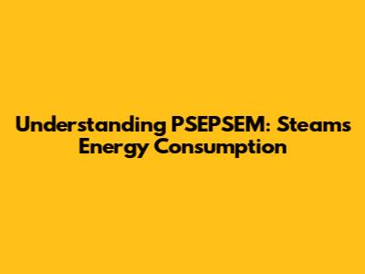 Understanding PSEPSEM: Steam's Energy Consumption