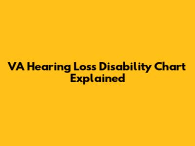 VA Hearing Loss Disability Chart Explained